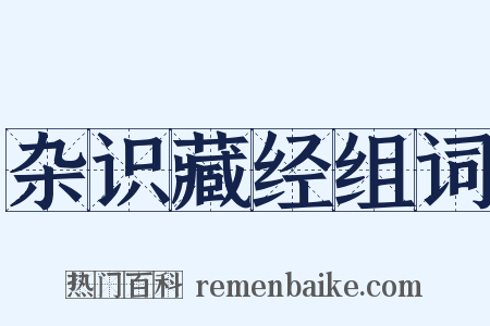 杂识藏经组词是什么意思的图片